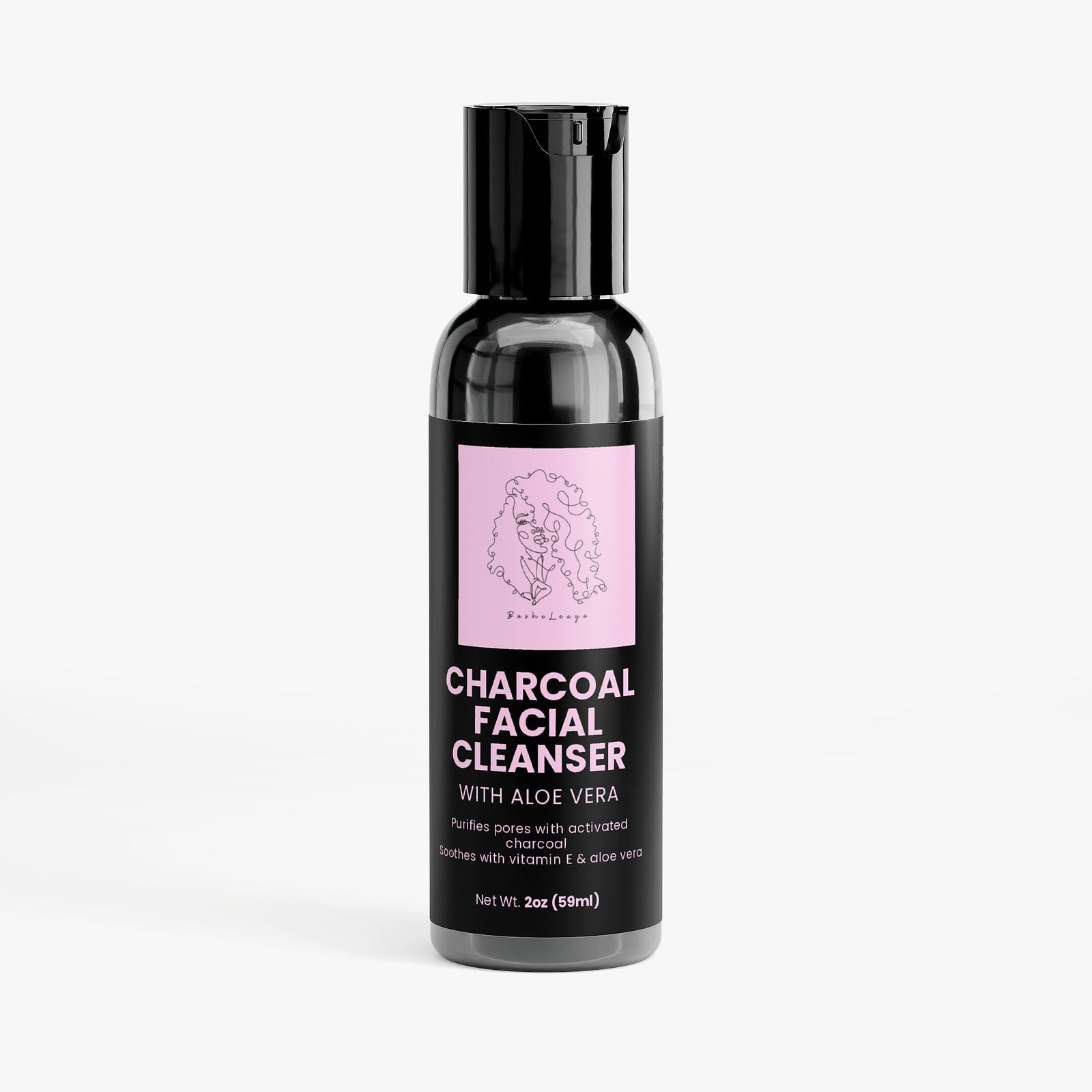 Charcoal Facial Cleanser – Deep Daily Detox Cleanse – Bashe Leaya